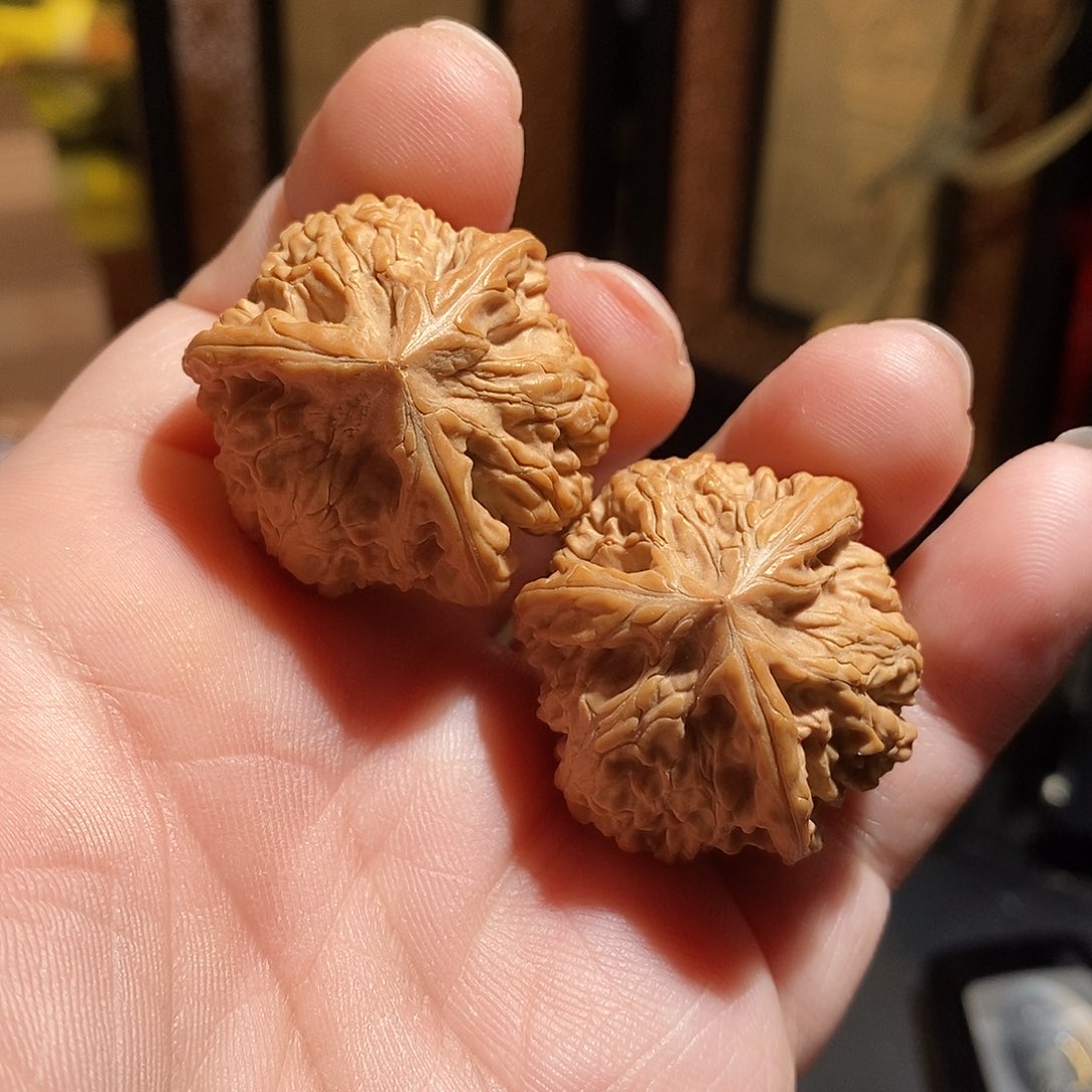 文玩核桃把件.35文山三棱全品