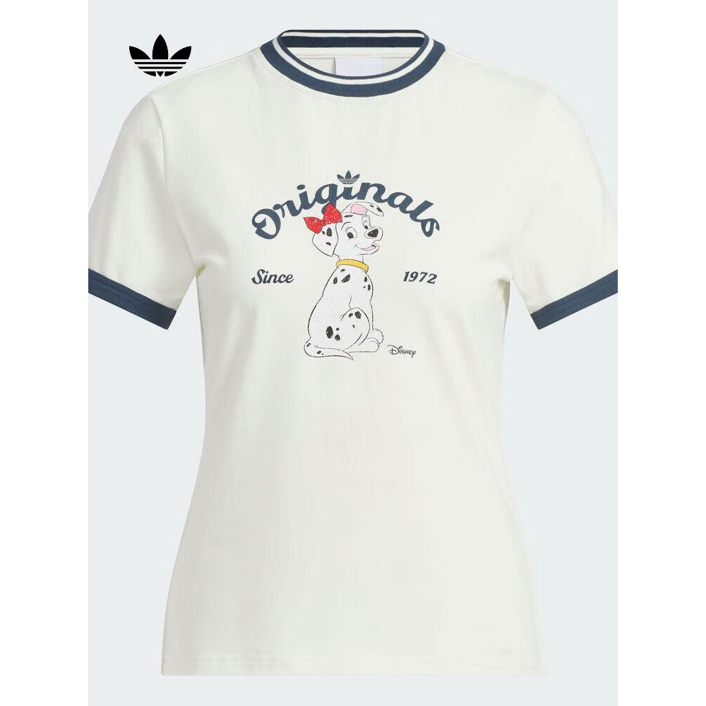 adidas/阿迪达斯迪士尼女装RINGERTEE联名运动短袖T恤新款KG6696