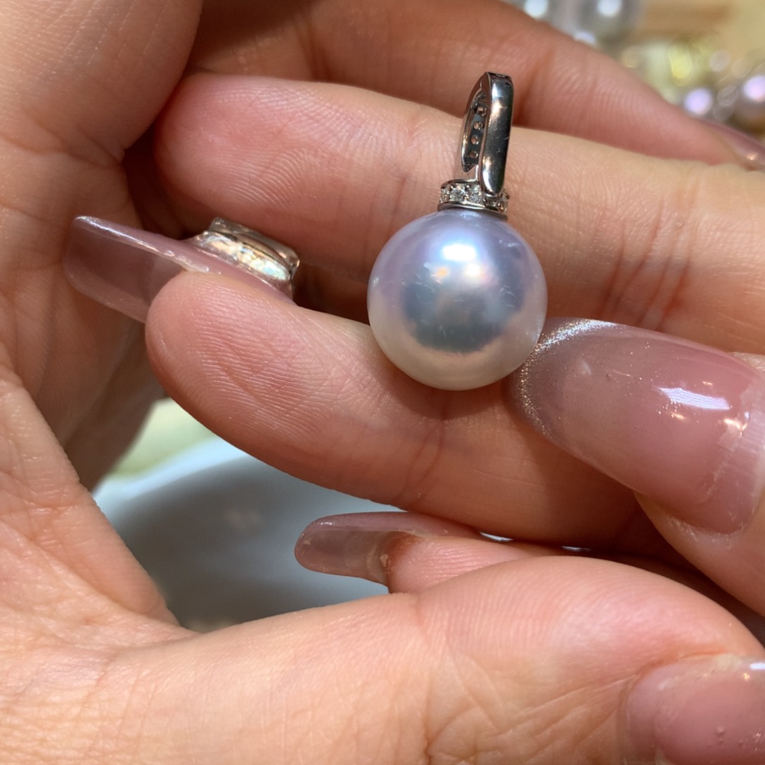 海水珍珠颈饰银S925镶嵌