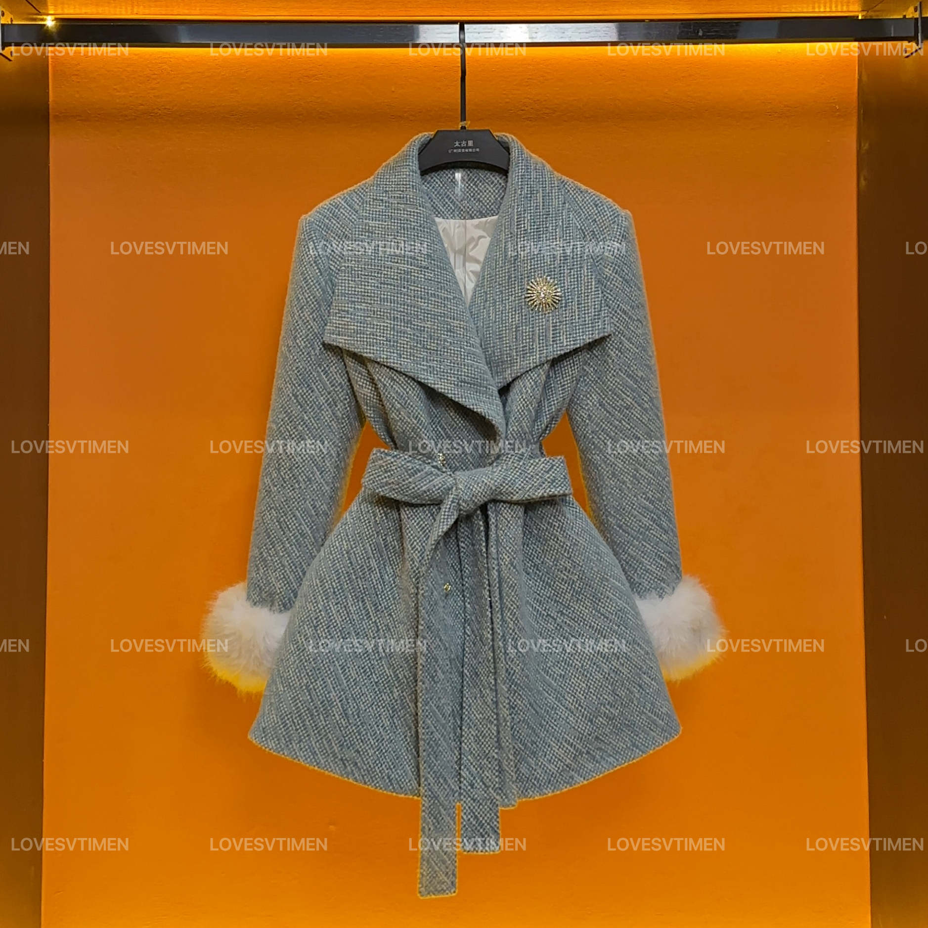 【宠粉价】冬季新款加厚羊毛羽绒服设计师轻奢气质外套CO-515