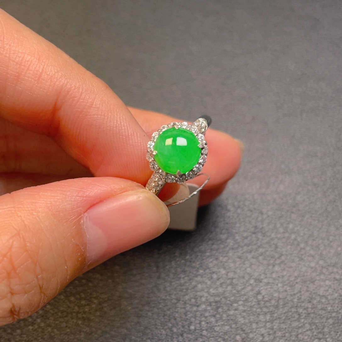 翡翠银S925镶嵌吊坠(不含链)戒指