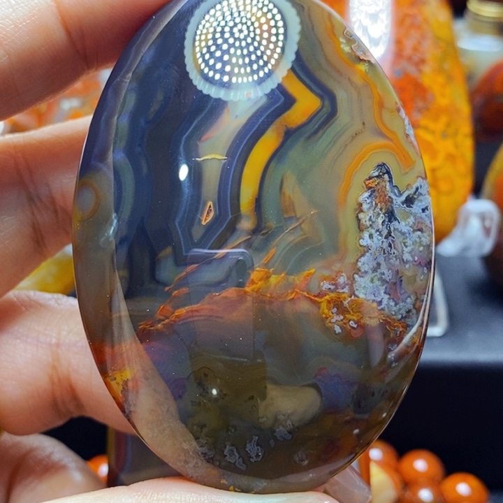 玛瑙/玉髓吊坠(不含链)未镶嵌随*