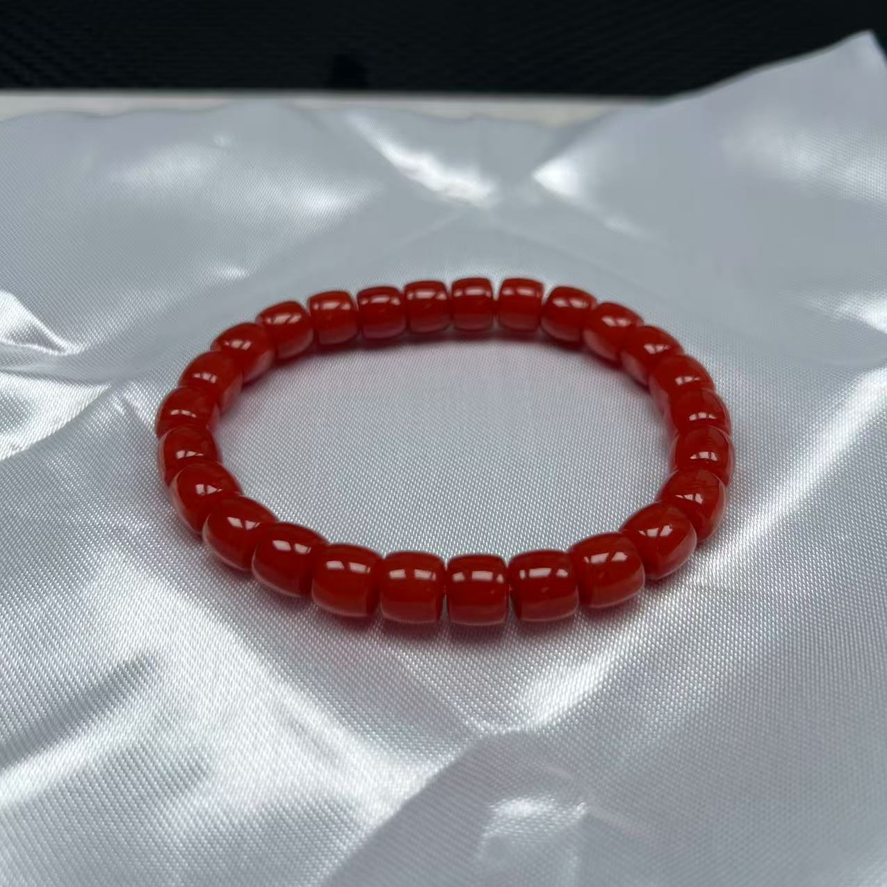 a941精品柿红直切卡8mm手串项链