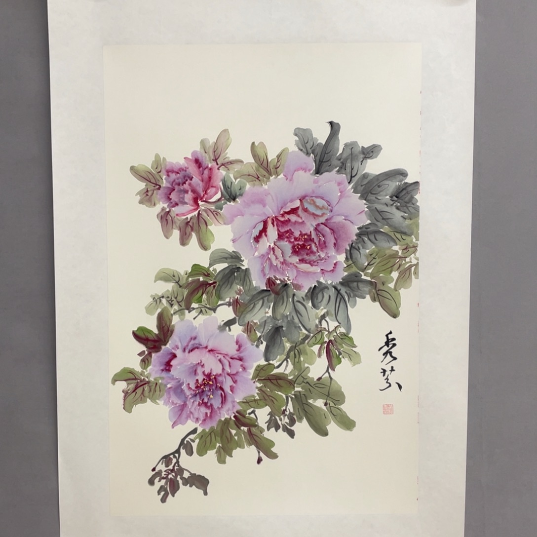 国画艺术家真人手绘