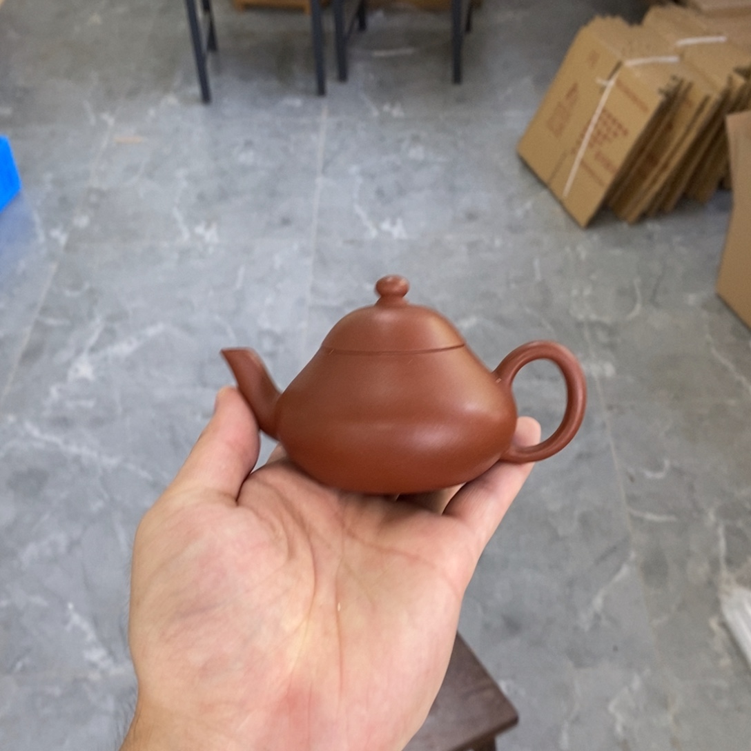 茶壶紫砂90年代煤窑朱泥嘉道梨105毫升