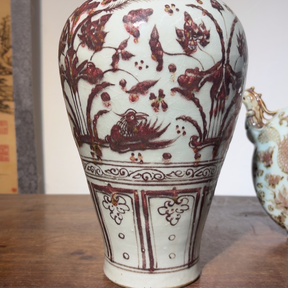 飘****摆件陶瓷器工艺品摆件矾红