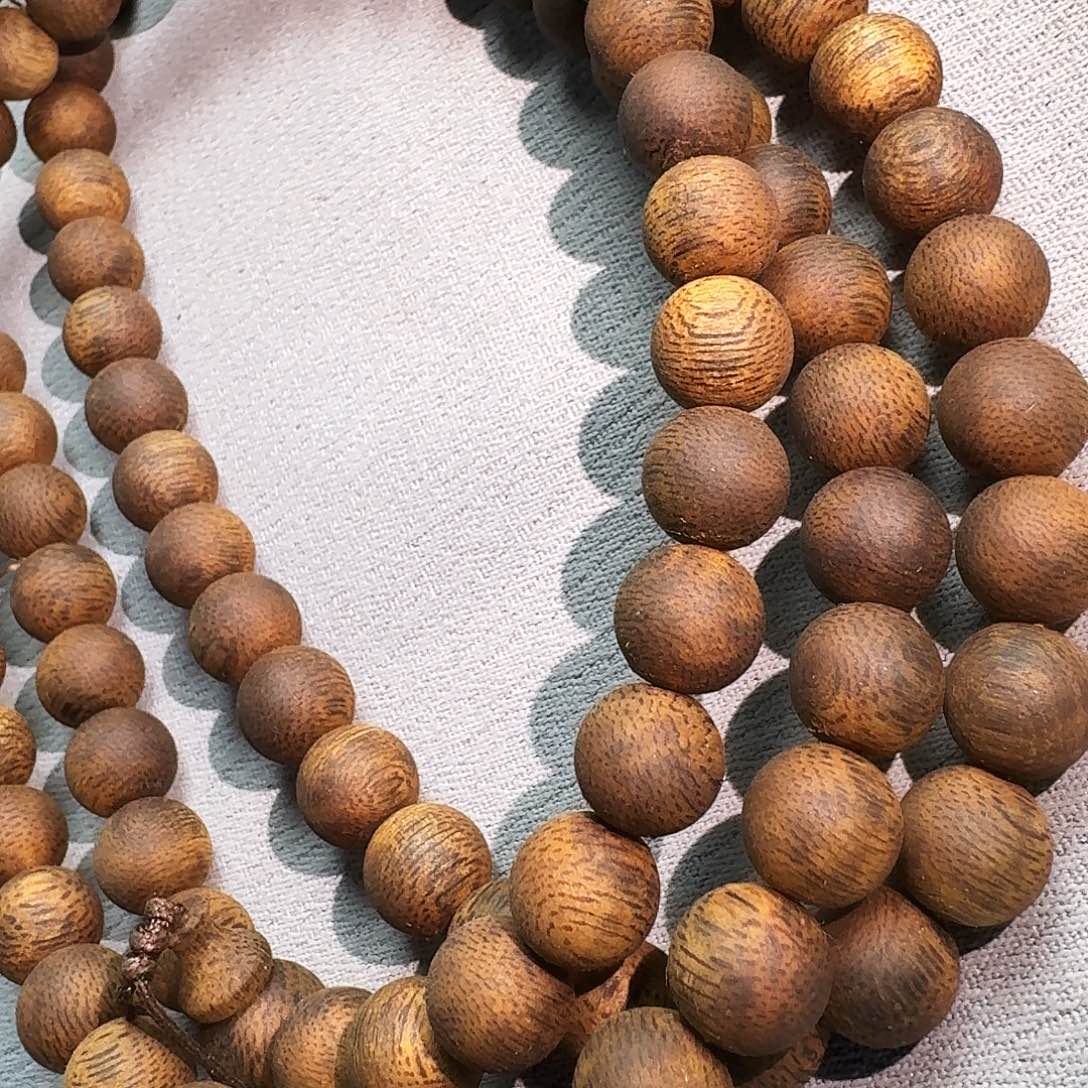 沉香香囊沉香黄棋楠圆珠多圈卡08发一沉水级