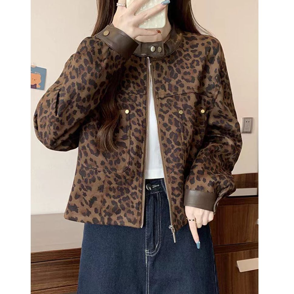 【飞姐】时尚洋气百搭豹纹外套W24款