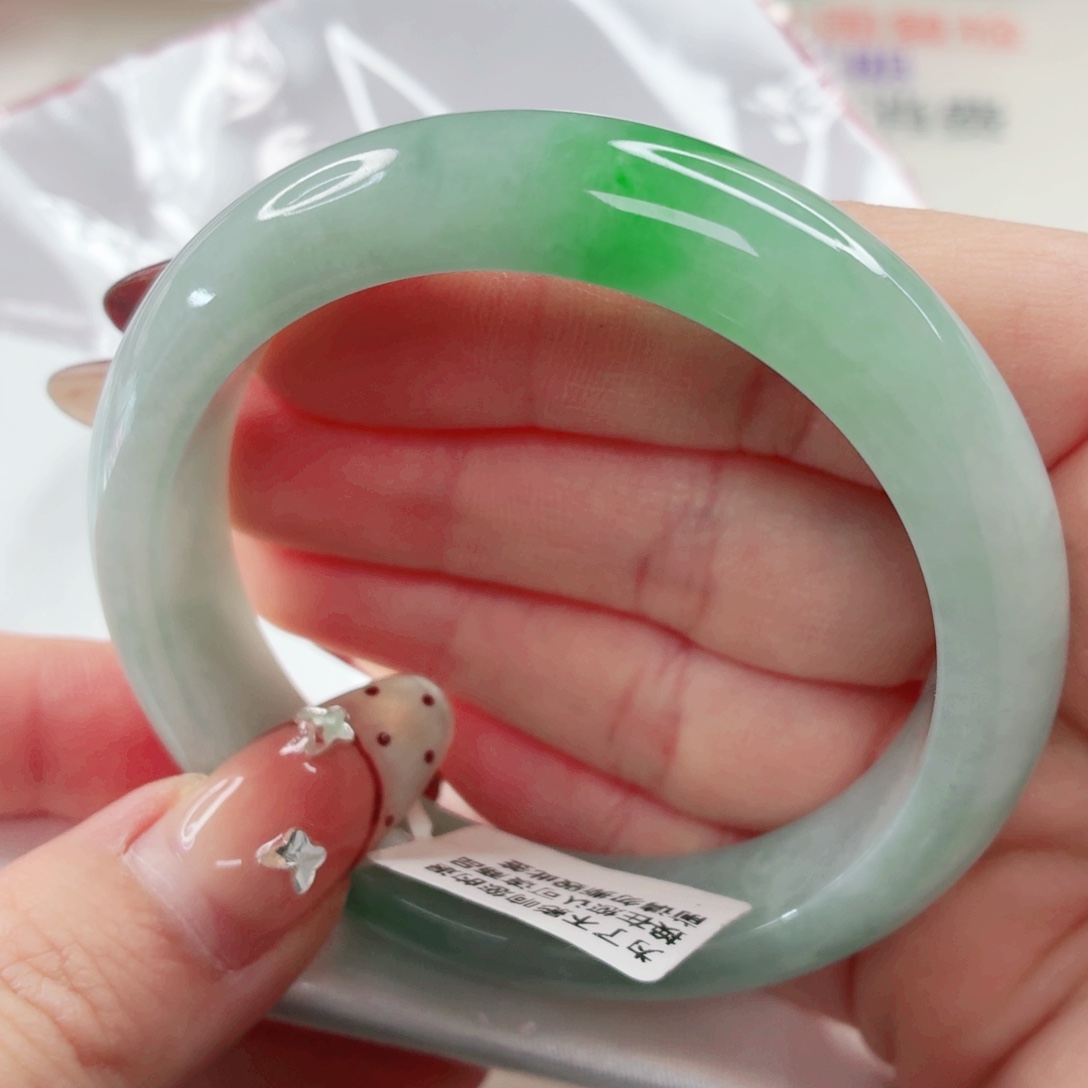 翡翠未镶嵌手镯53x199