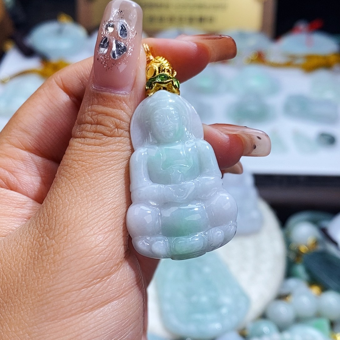 翡翠未镶嵌毛衣链9169