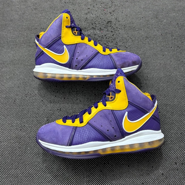 90新 NIKE/耐克 42码 Lebron 8 詹姆斯8 紫金 原盒 复古篮球鞋