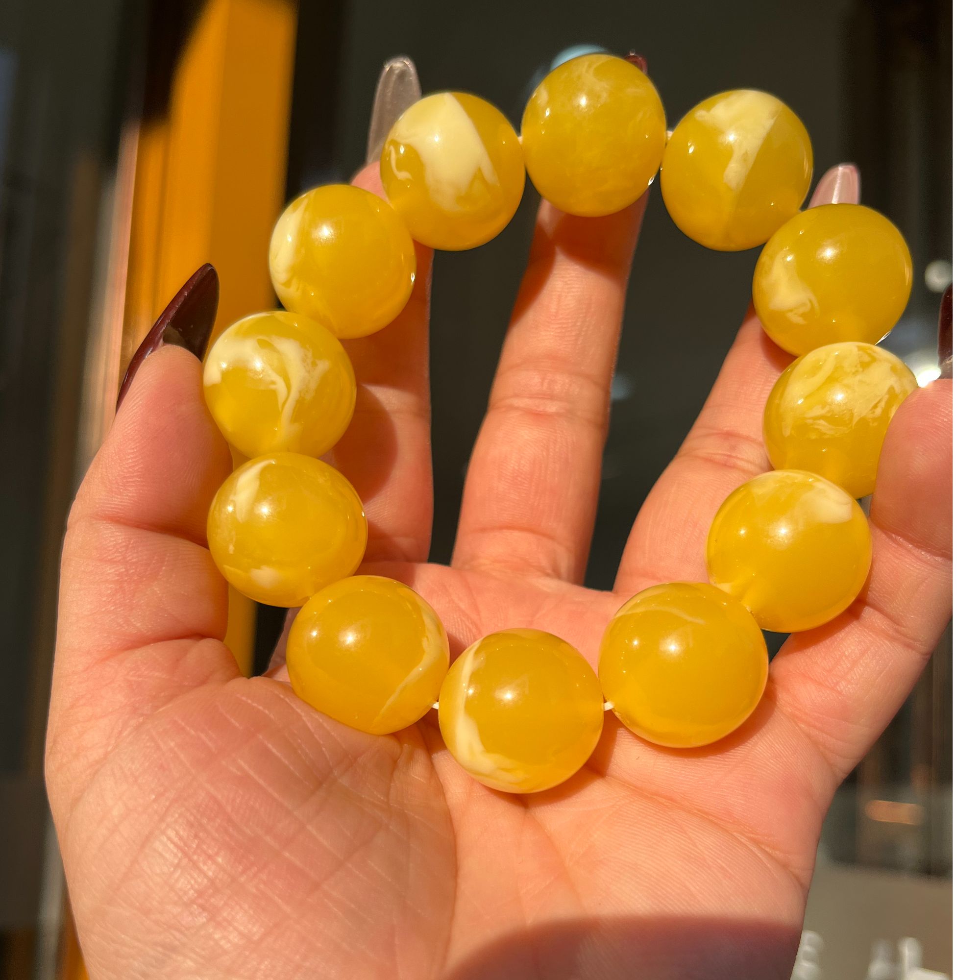 S30201波斯新蜜天然料20mm单圈圆珠手串