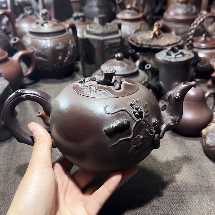 泥塑?***步紫砂壶茶具壶
