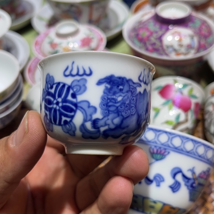 纯手绘精品盖碗杯