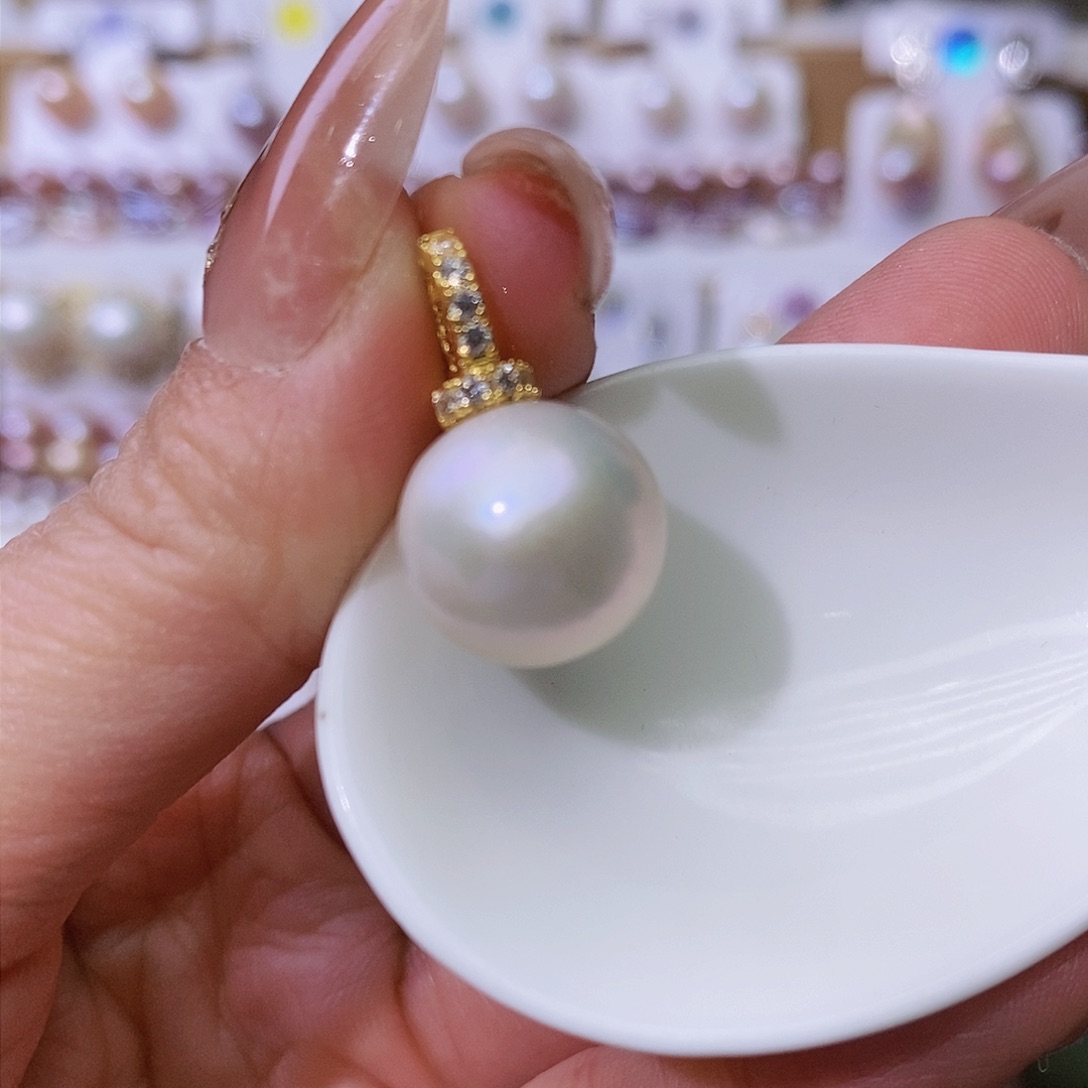 淡水珍珠颈饰银S925镶嵌