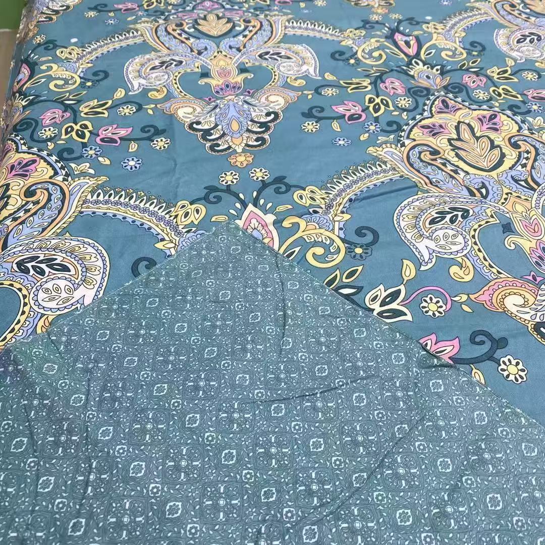 18欧洲轻奢风压线百搭拼色床单