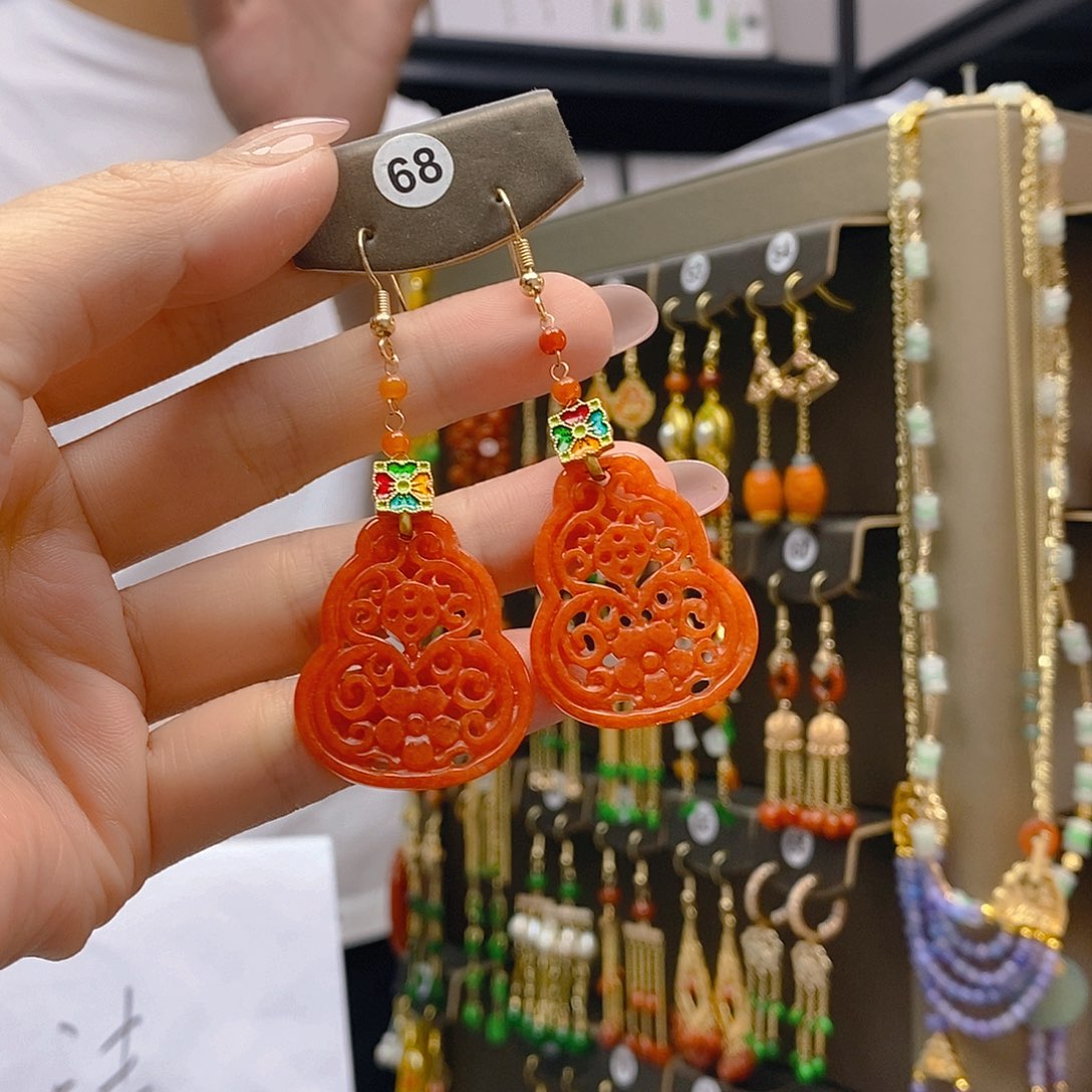 翡翠合金耳饰翡翠