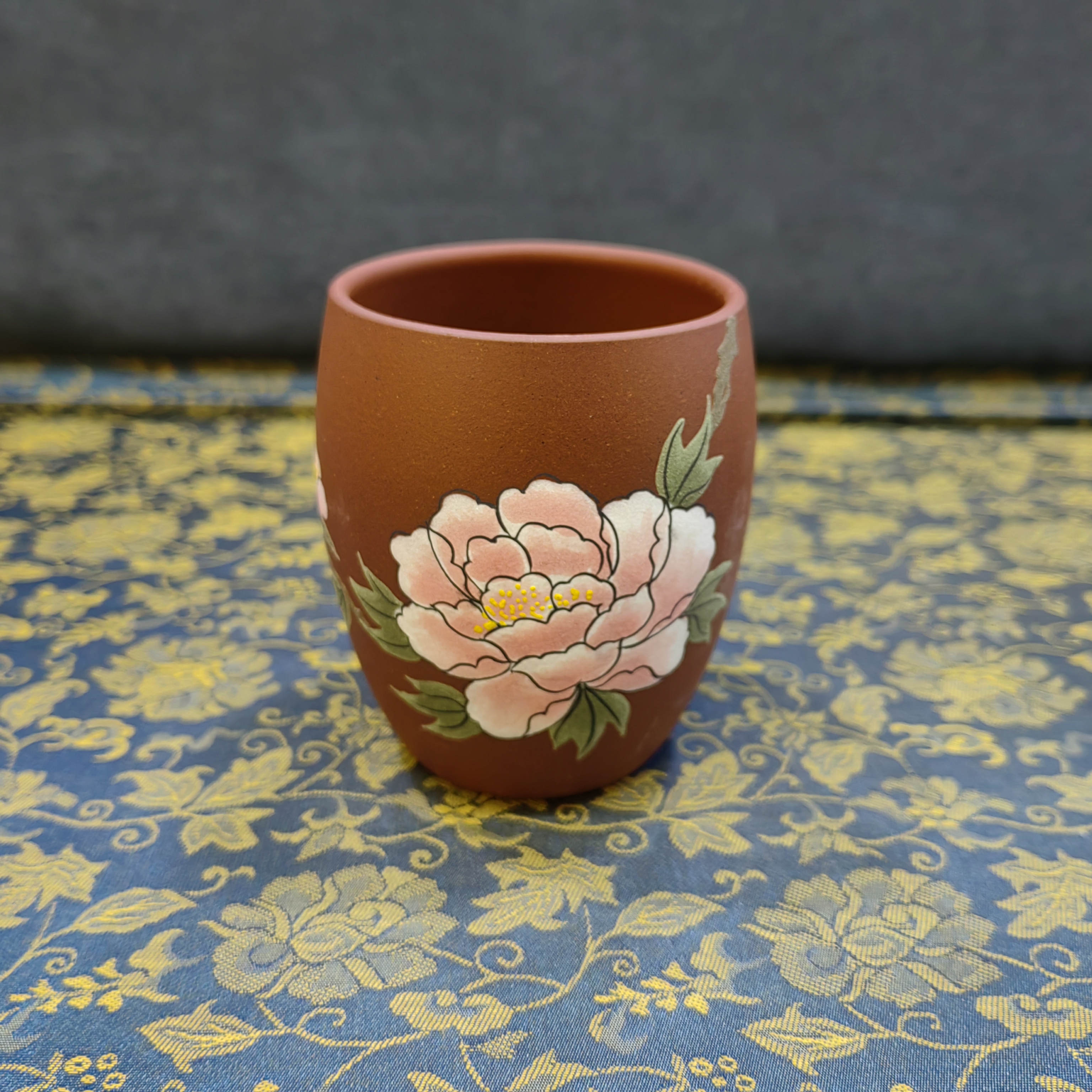 景韵鸿鹄原矿紫砂泥绘主人杯1个