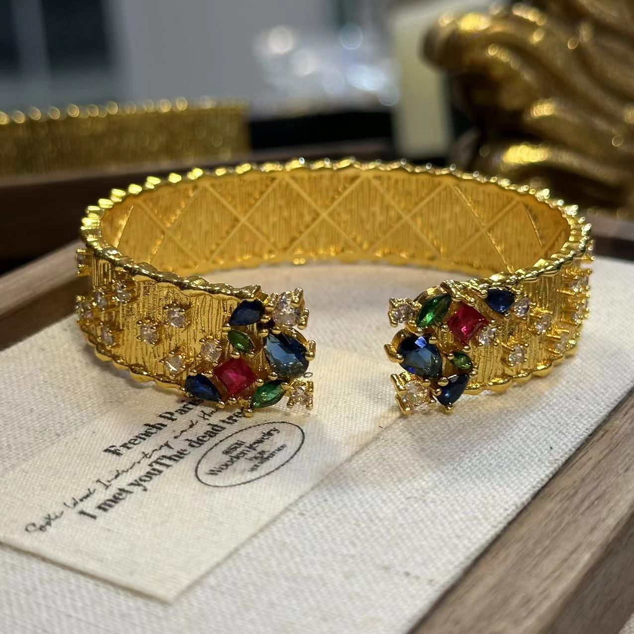 铜合金手镯 璀璨繁星彩色国风手镯-4049