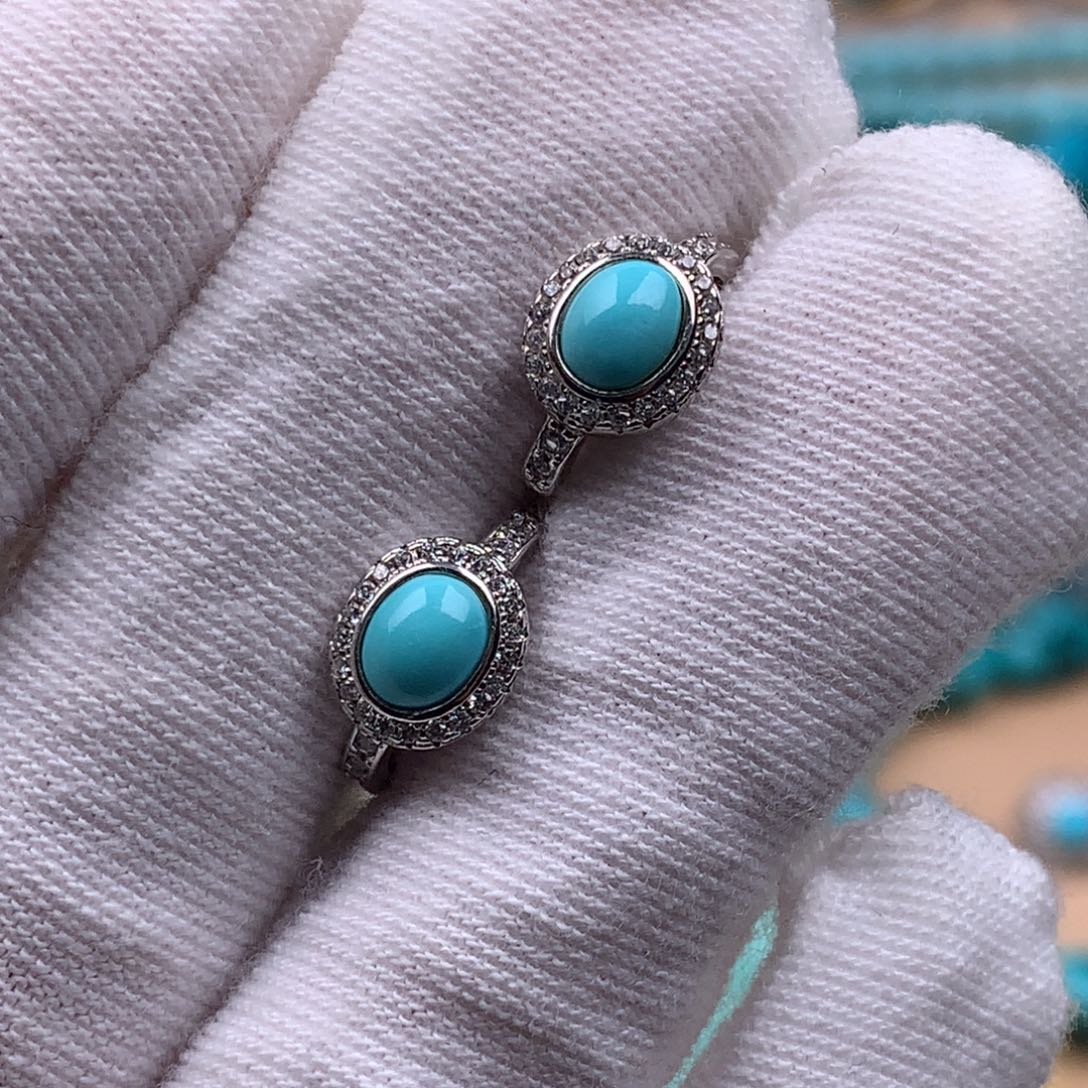 绿松石银S925镶嵌珠宝奇石