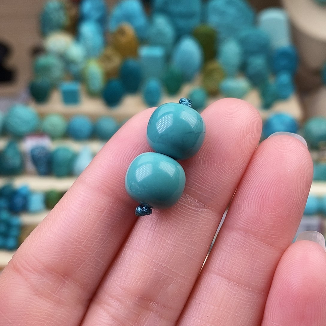 绿松石珠宝奇石未镶嵌10.5Mm