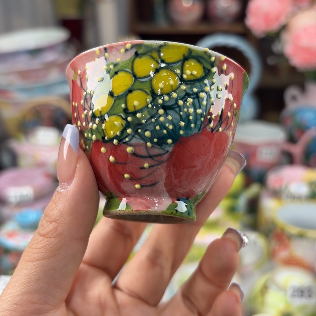 瓷片景德镇手绘高温釉下彩陶瓷茶具