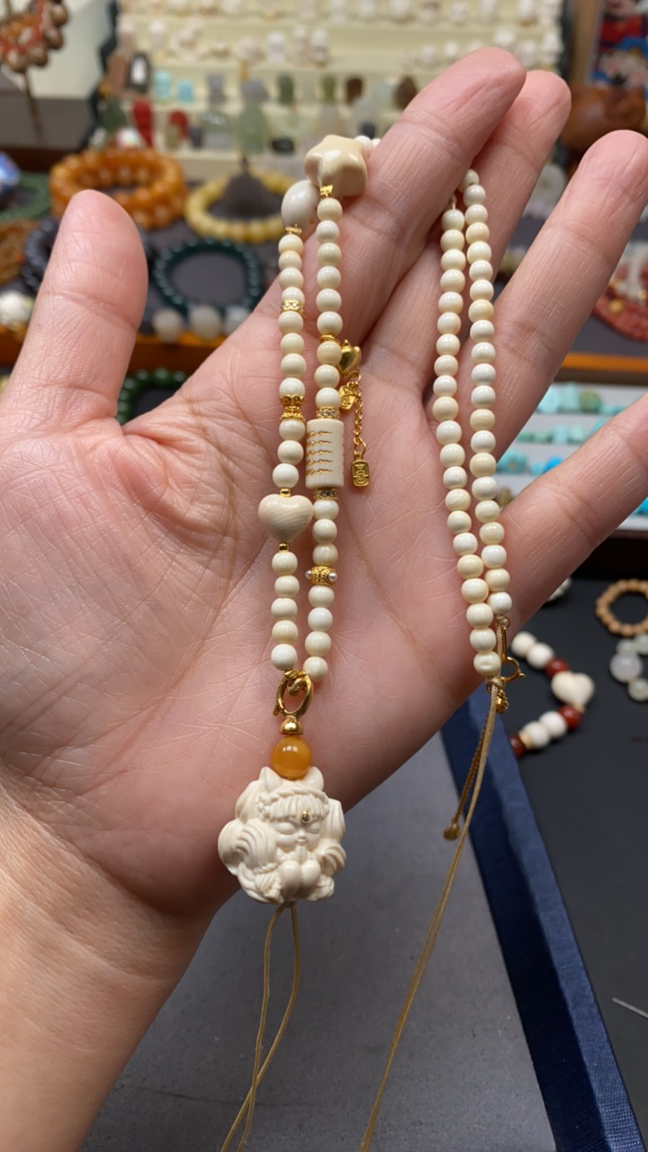 猛犸手工雕刻国风百搭毛衣链