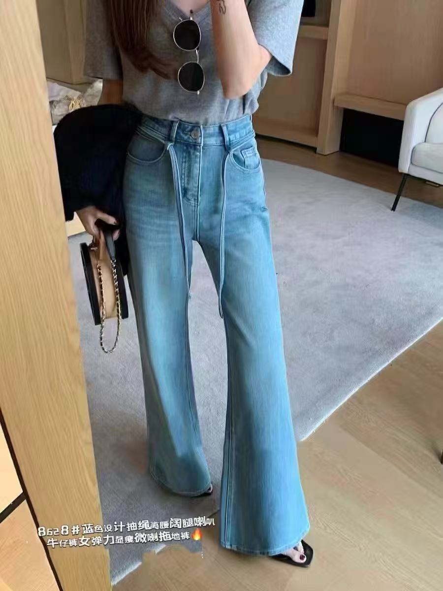 洋气喇叭裤女新款牛仔裤女2025新款爆款高腰显瘦百搭裤子8628