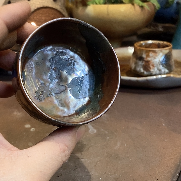 杯子手工高温原矿窑变