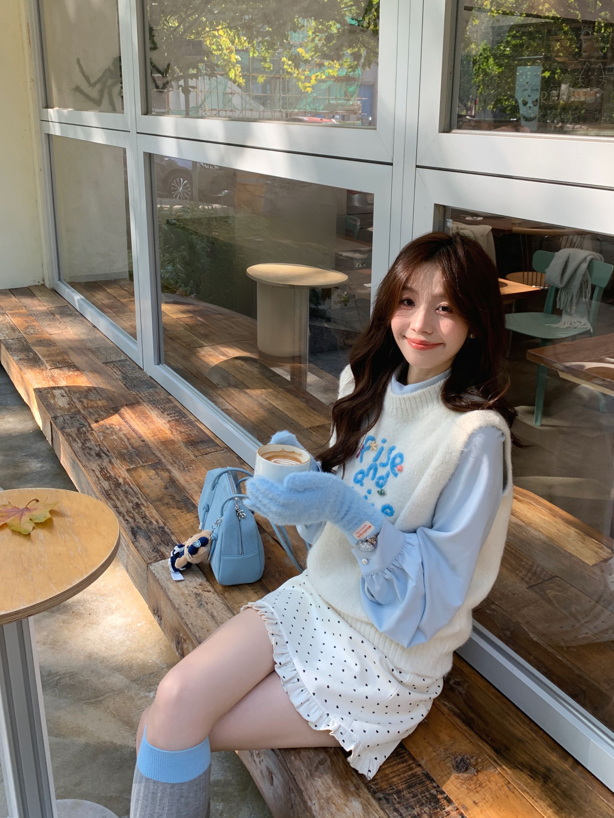 Even一雯【中古商店】韩系高智感含羊毛百搭可叠搭可爱字母马甲背心