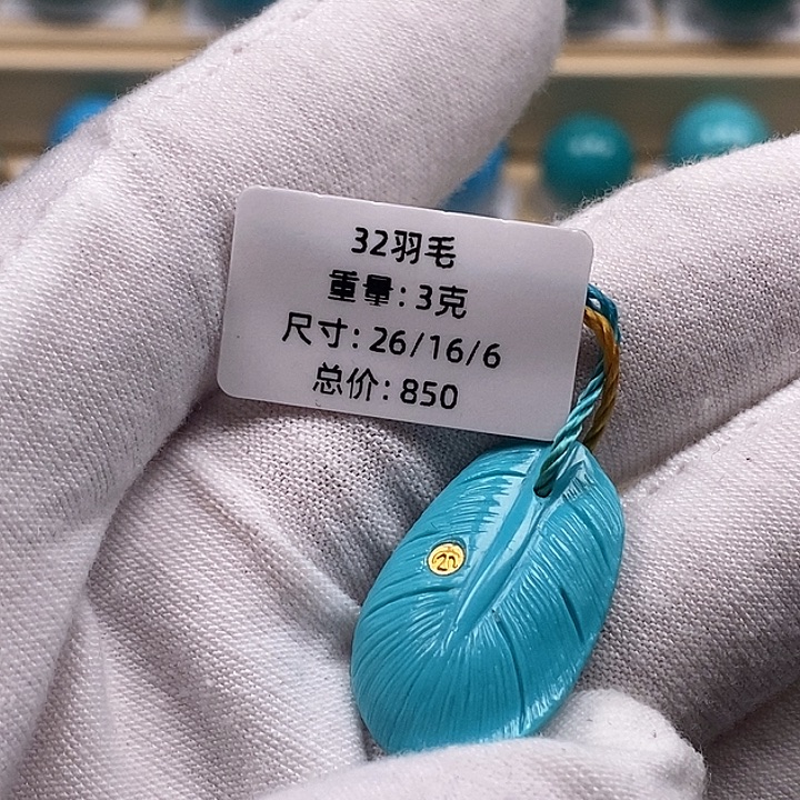 绿松石未镶嵌颈饰