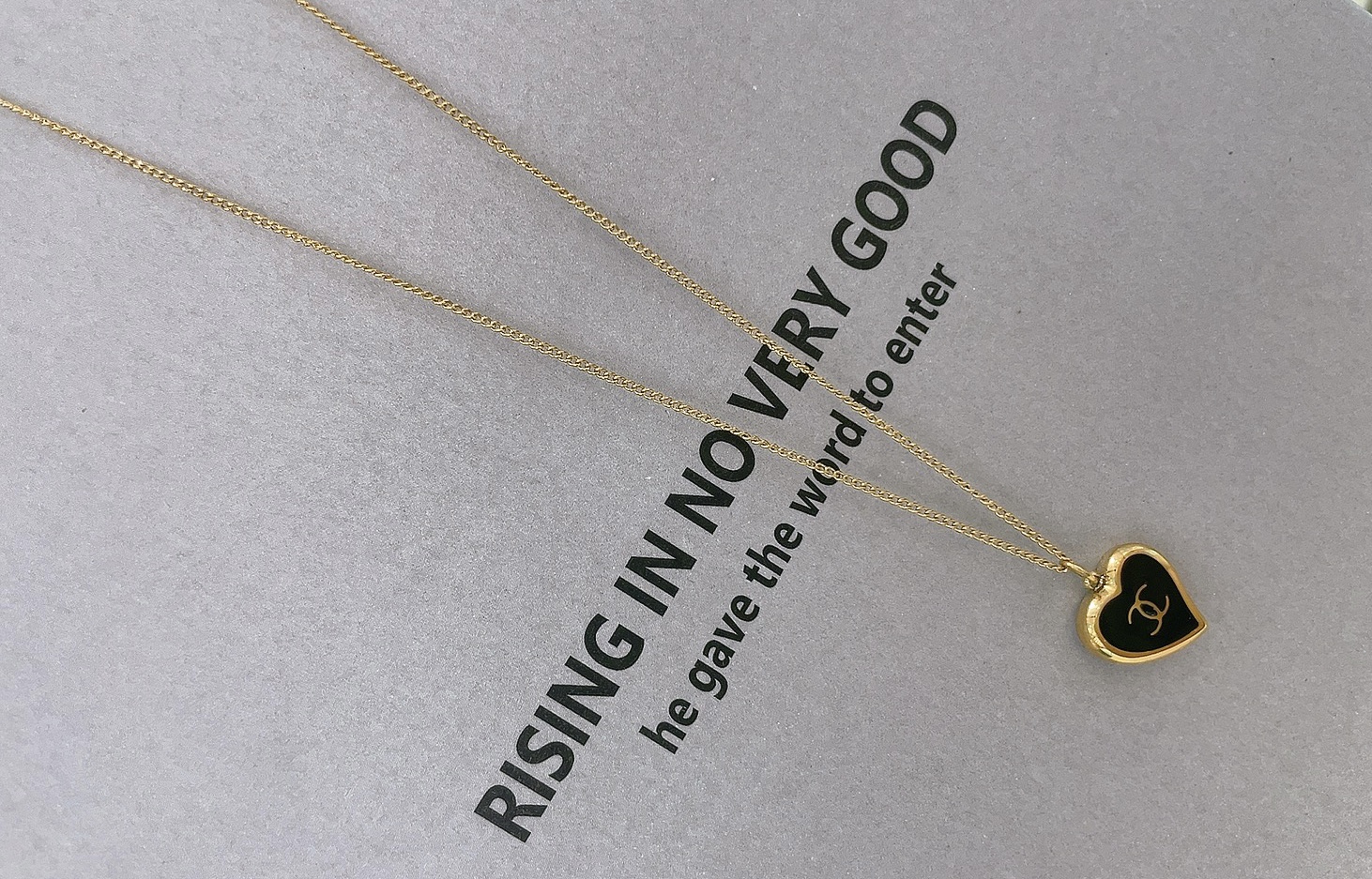 钛钢项链 厚电镀18k金   气质小众项链