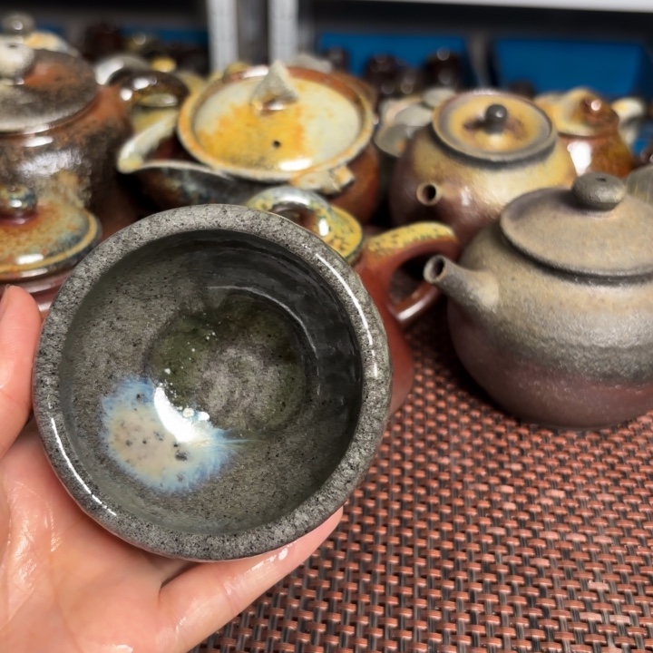 茶杯紫砂瑕开片小杯100