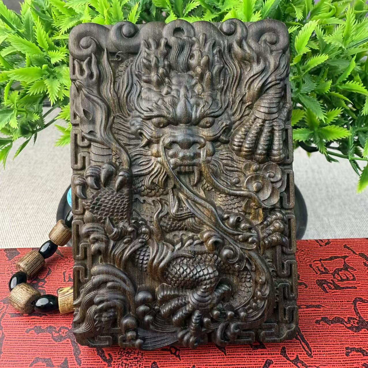 达拉干 五爪金龙牌 木雕雕刻挂件 把玩件车挂件家居挂件手把件