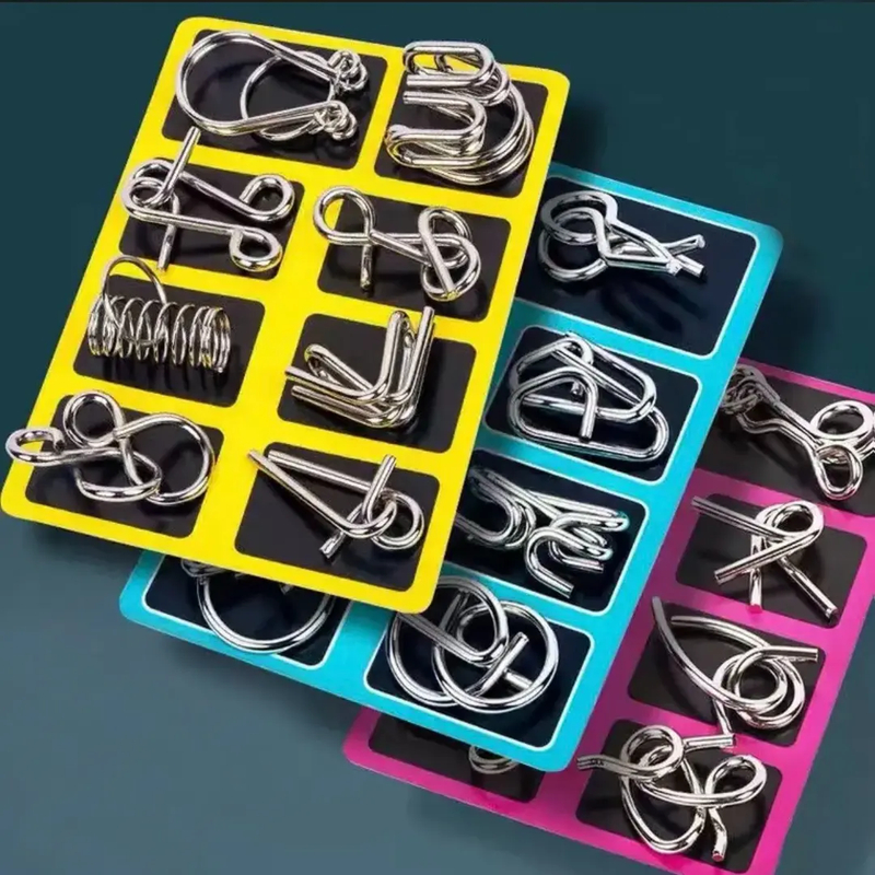 益智解扣玩具智力扣儿童空间逻辑思维动手能力九连环解谜解锁④商品图