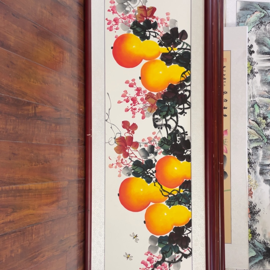 国画带框尺寸48*163厘米