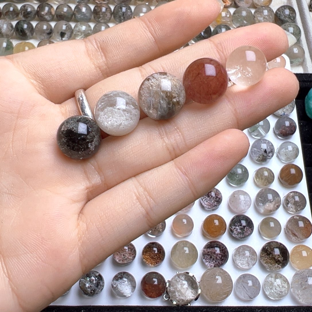 三***火水晶手链银S800镀金镶嵌