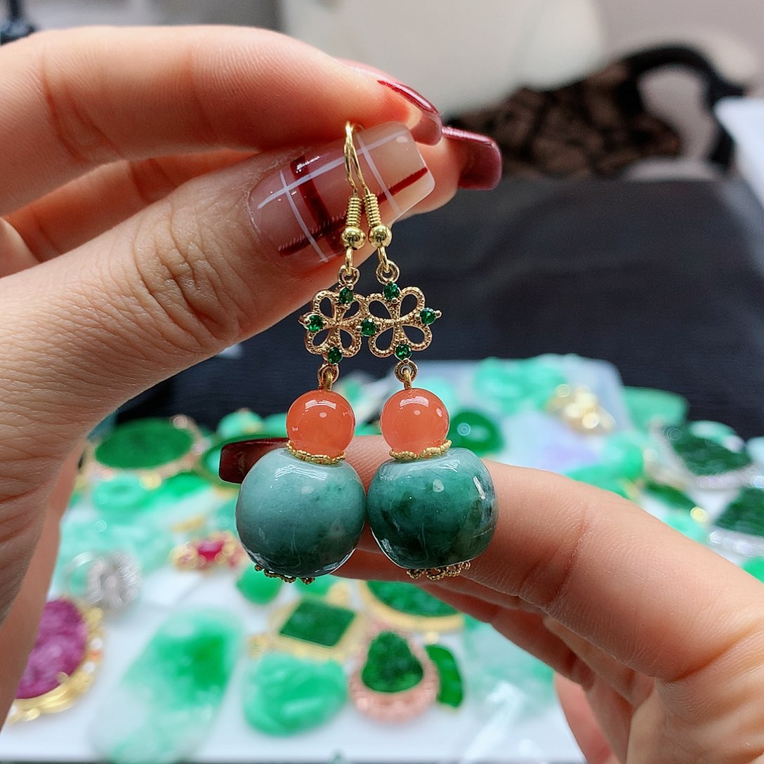 【闪购商品】翡翠耳饰未镶嵌，