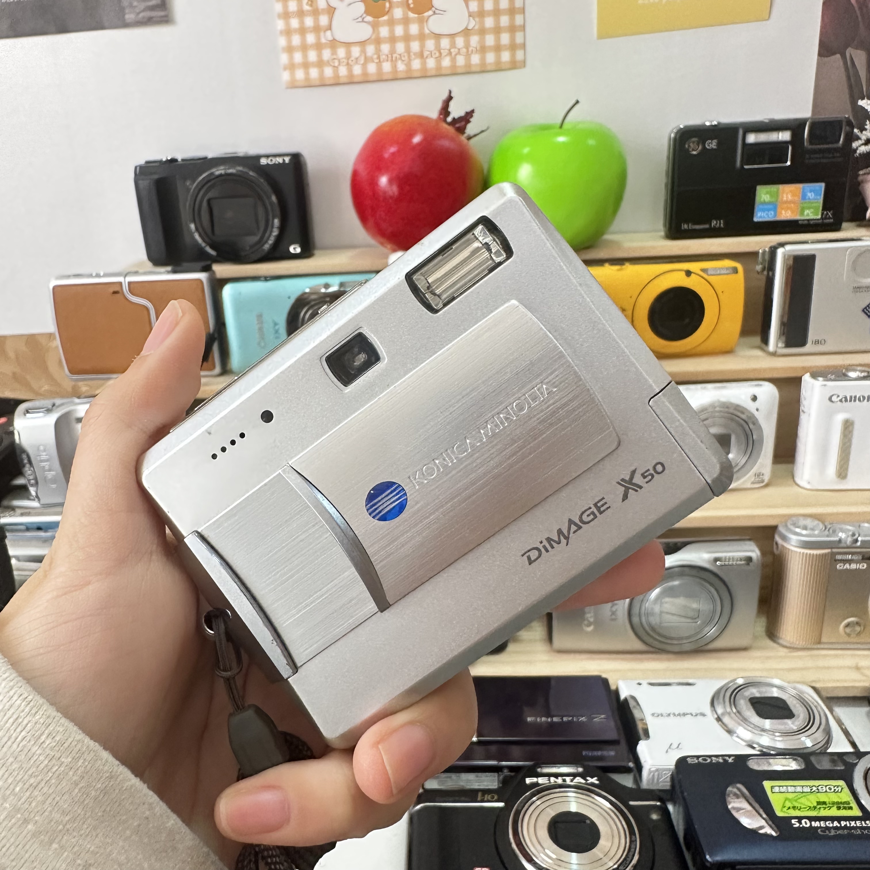 9新 Pentax/宾得 美能达x50银白色港风复古500万像素学生党