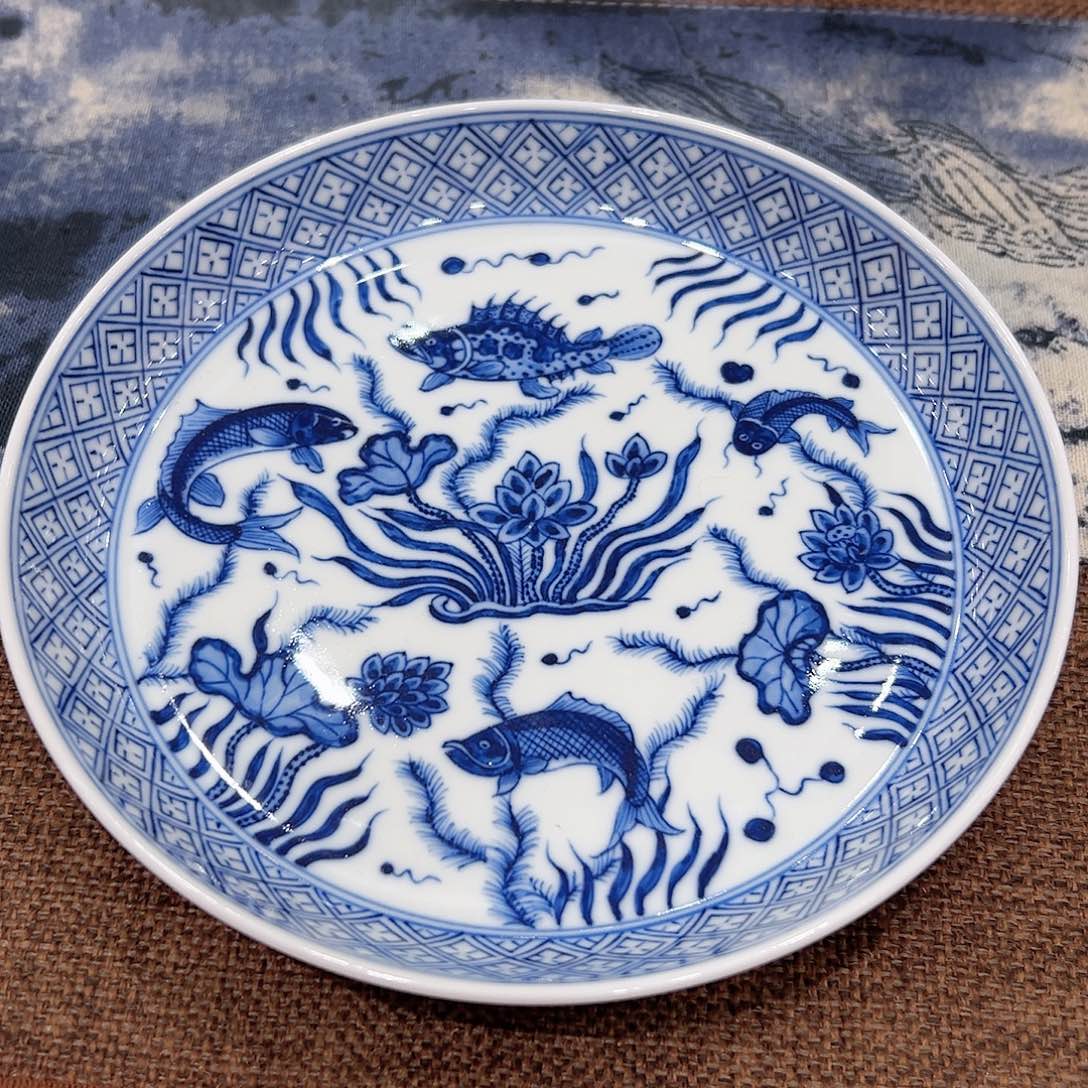 有***亮正宗紫晶柴窑鱼藻壶承