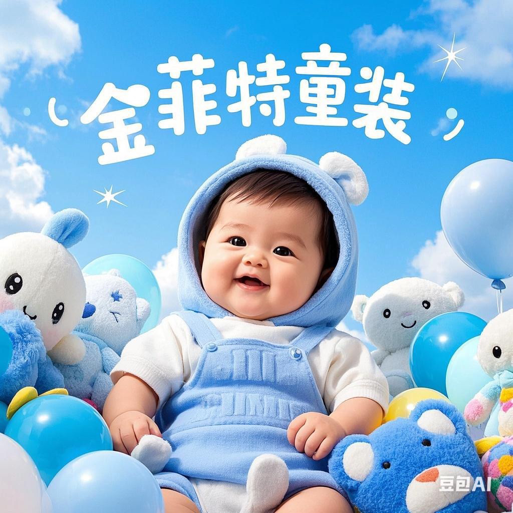 旺贝特新款保暖萌狗中童套装