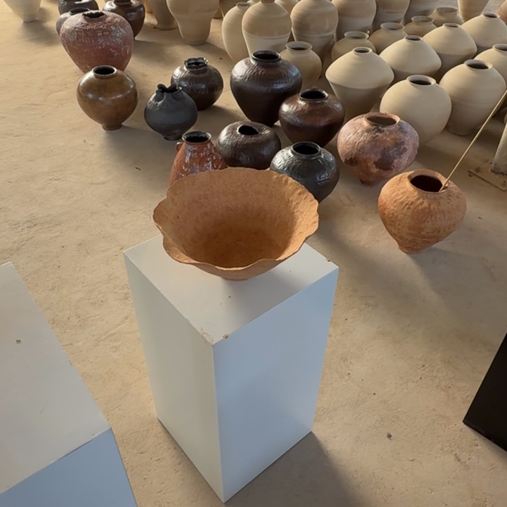 南***雨瓷片景德镇手工花器盘泥