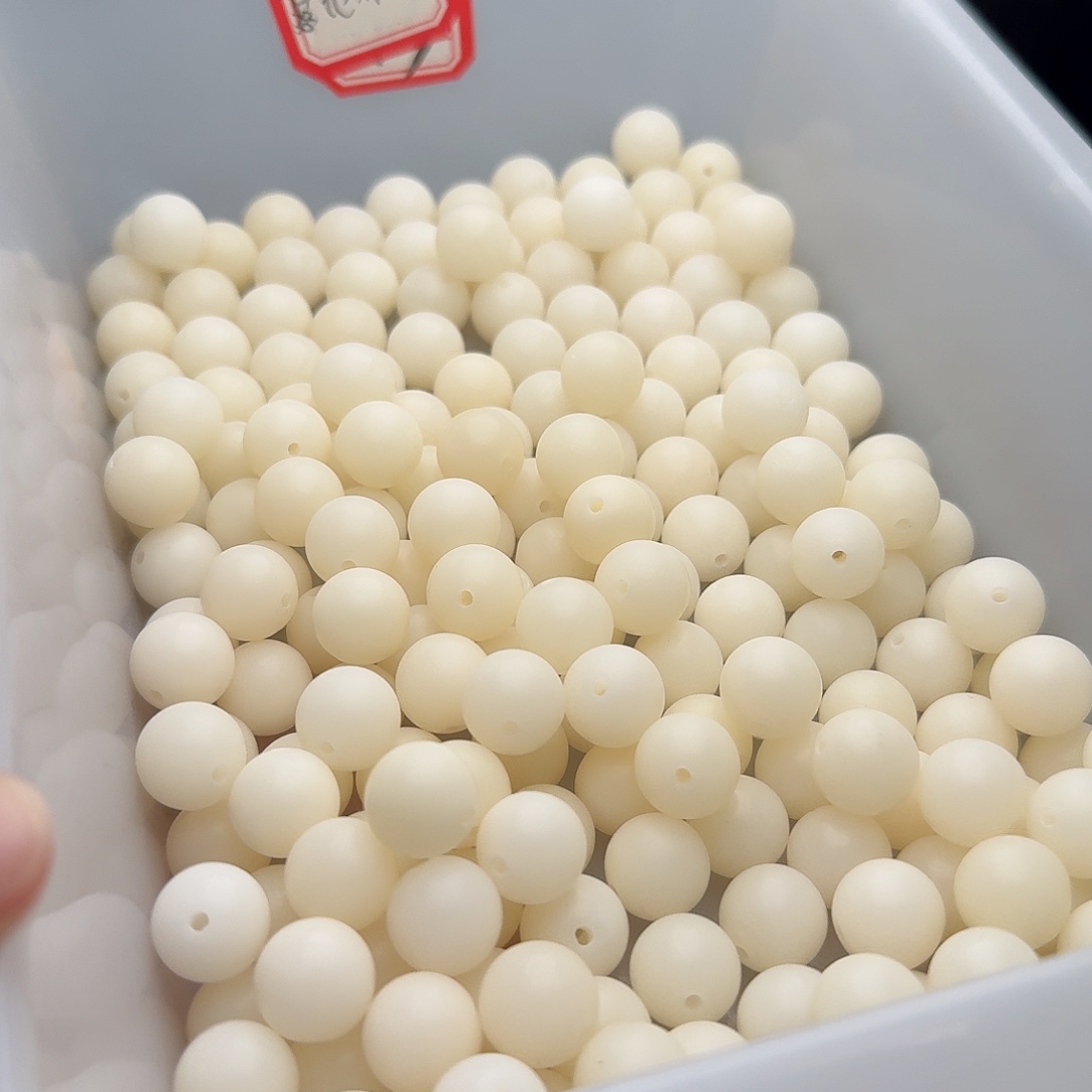 吊坠菩提根/象牙果100颗白圆12