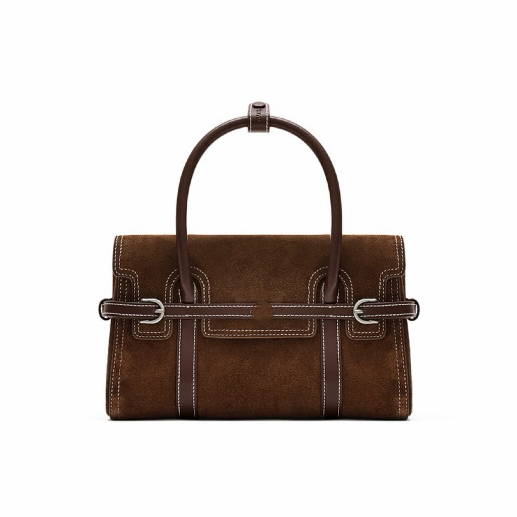 编号E180 英伦风袢带手提斜挎包高级感通勤小拎包