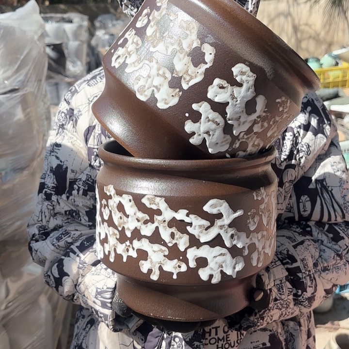 红陶侘寂风两个口径21高度19