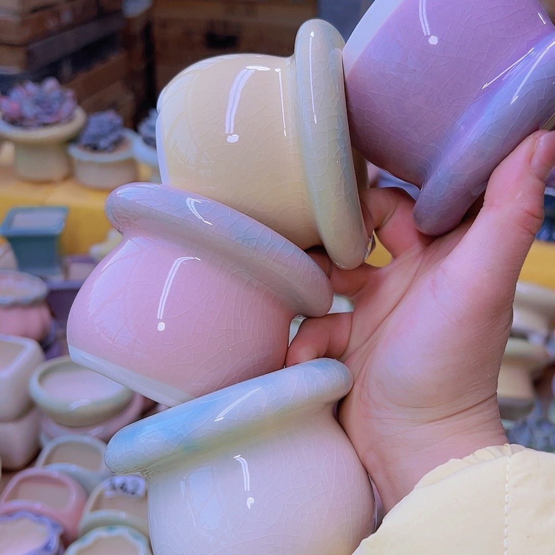 红陶陶瓷花盆当场满12包邮