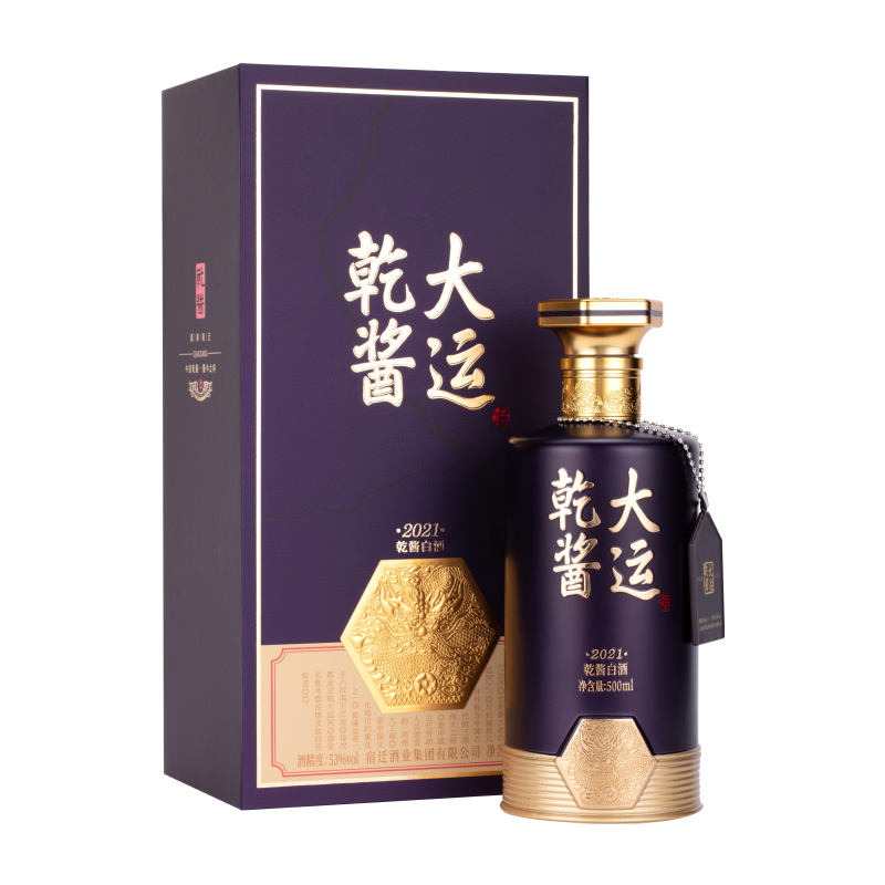 乾隆江南乾酱系列大运乾酱白酒酱香型白酒500ml*4瓶 整箱500