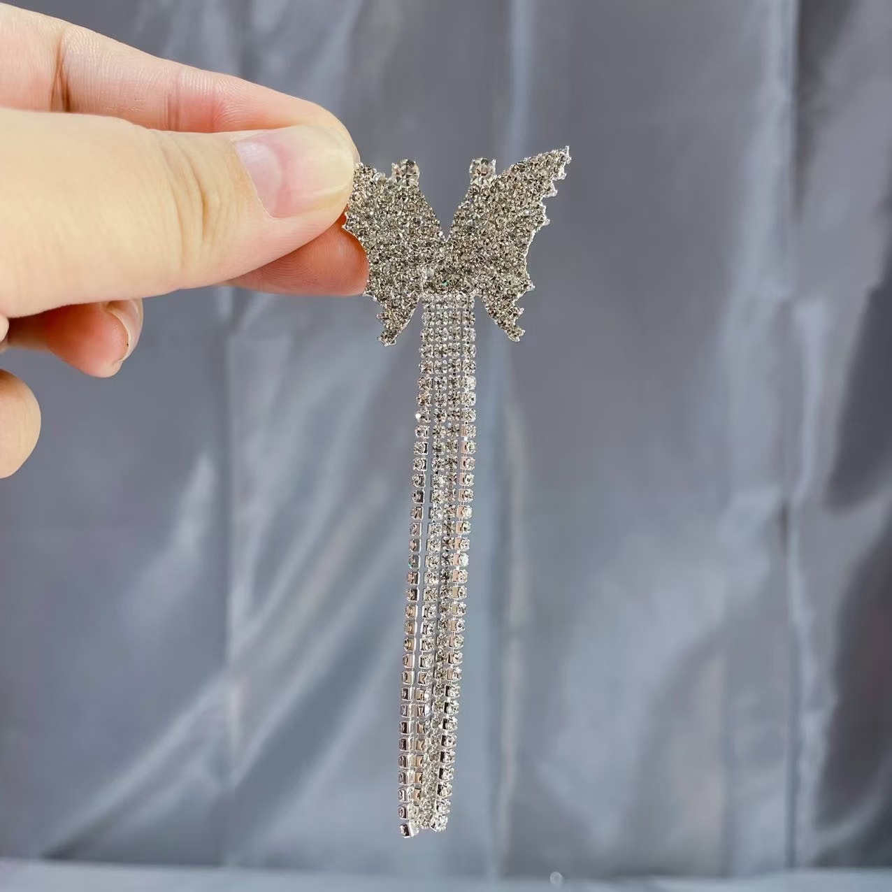 懒虫饰品  合金蝴蝶流苏diy饰品配件(单拍不包邮)