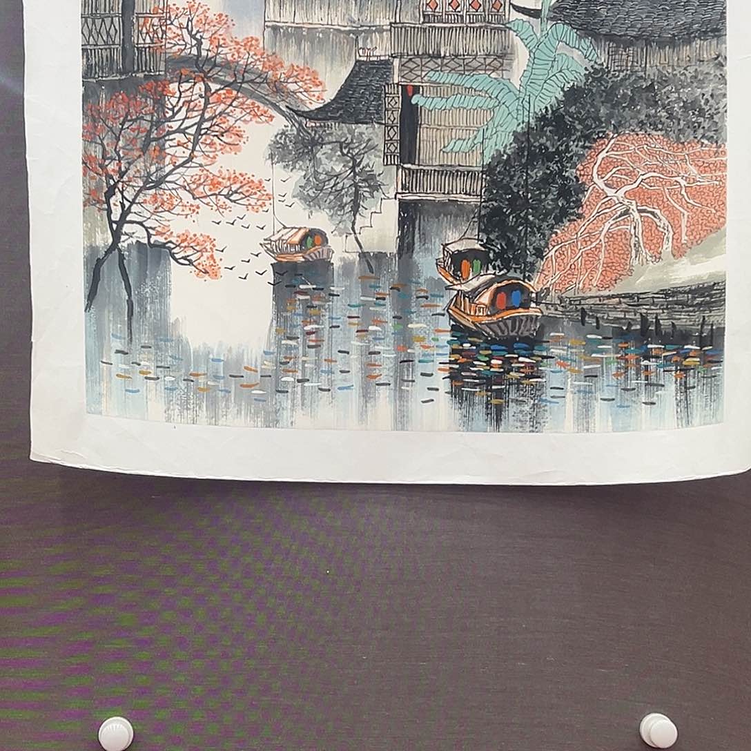 国画 朱大明原作溯源带证件合影视频