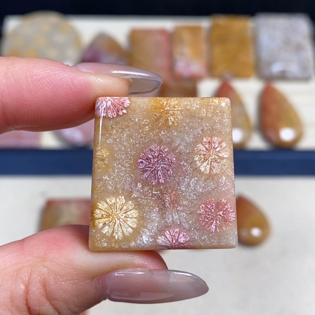 硅化玉未镶嵌吊坠